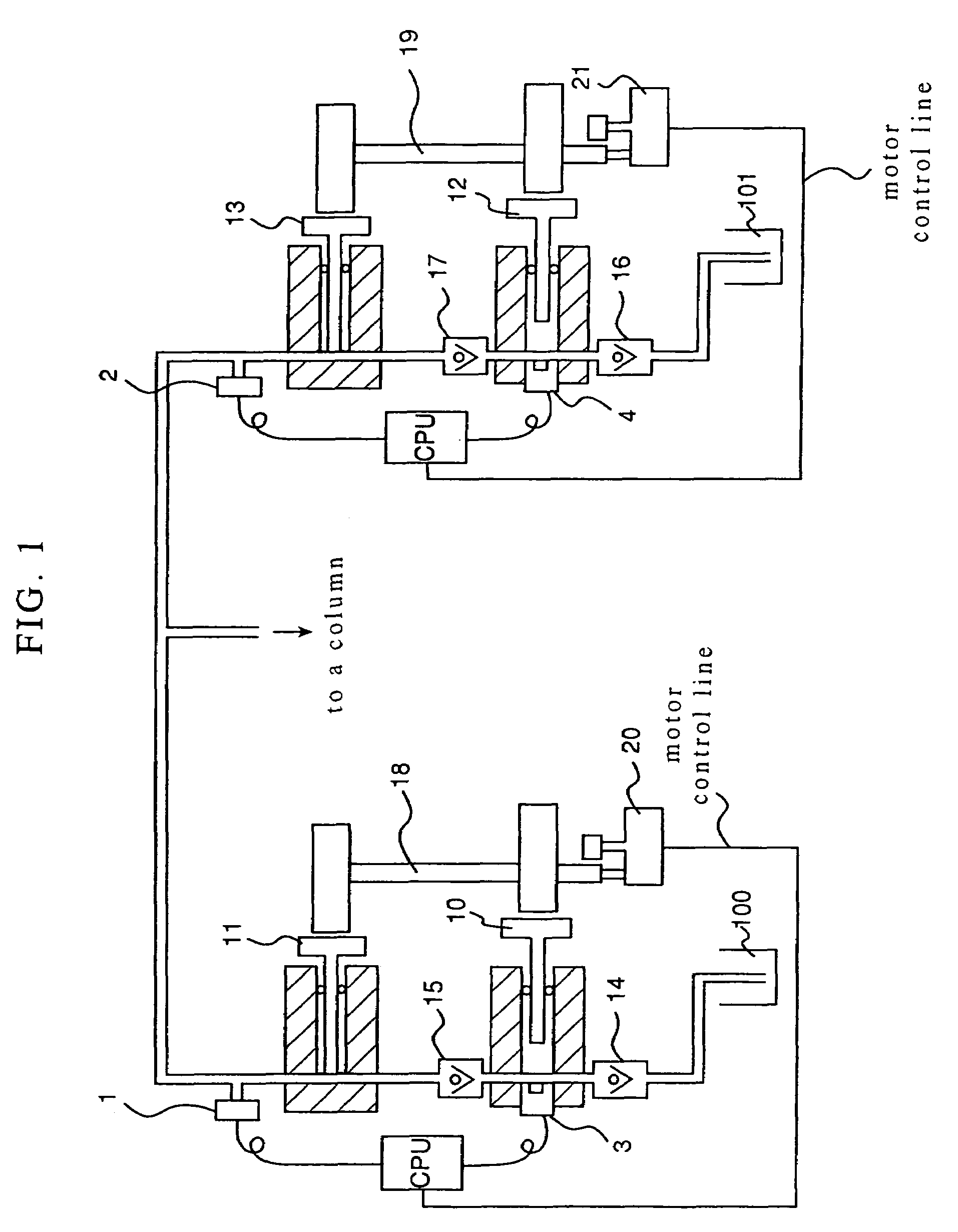 Gradient liquid feed pump system, and liquid chromatograph