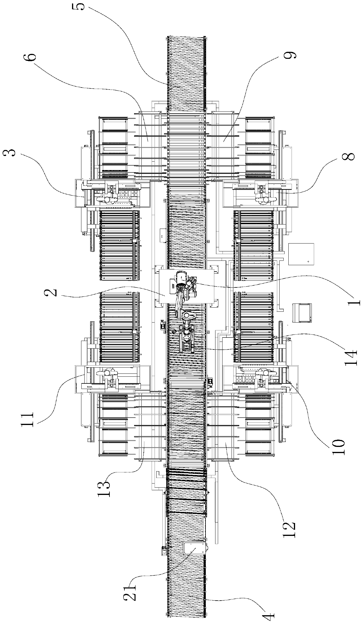 Numerical control drilling machine system used for plate