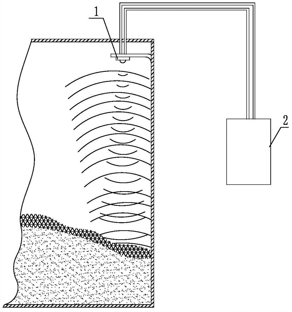 Method for ultrasonic real-time detection of capacity of granary of combined harvester