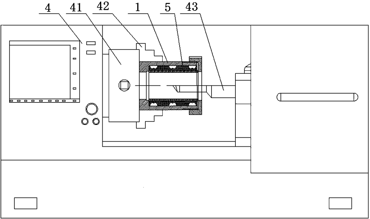 Inner-hole processing clamp of thin-walled part for numerical control lathe