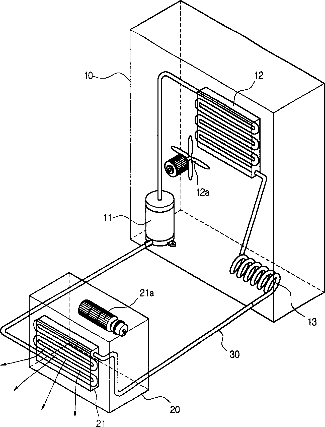 Refrigerant pipe structure of air conditioner