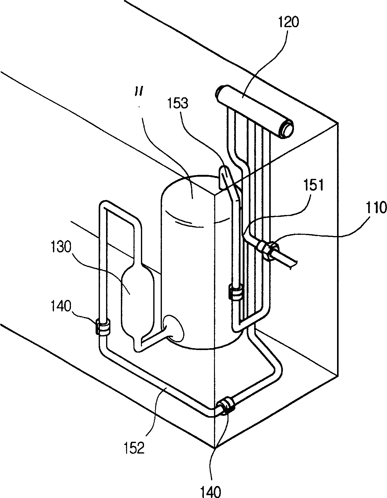 Refrigerant pipe structure of air conditioner