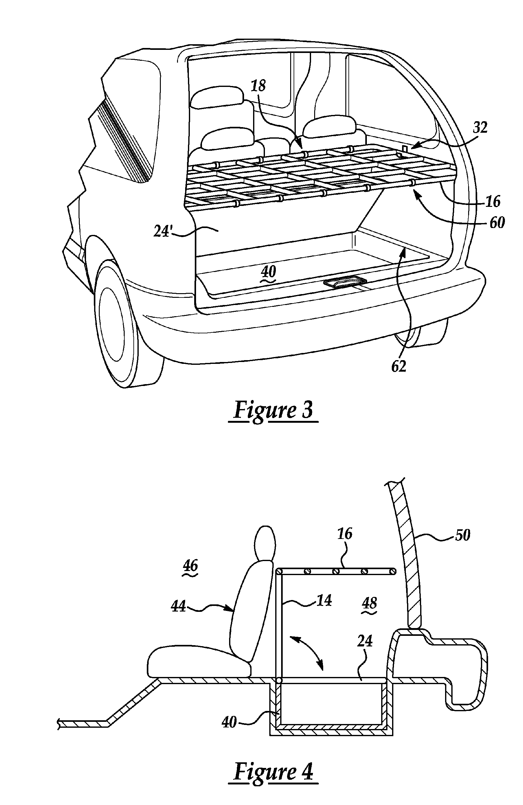 Cargo management system having vehicle load floor with cargo cage