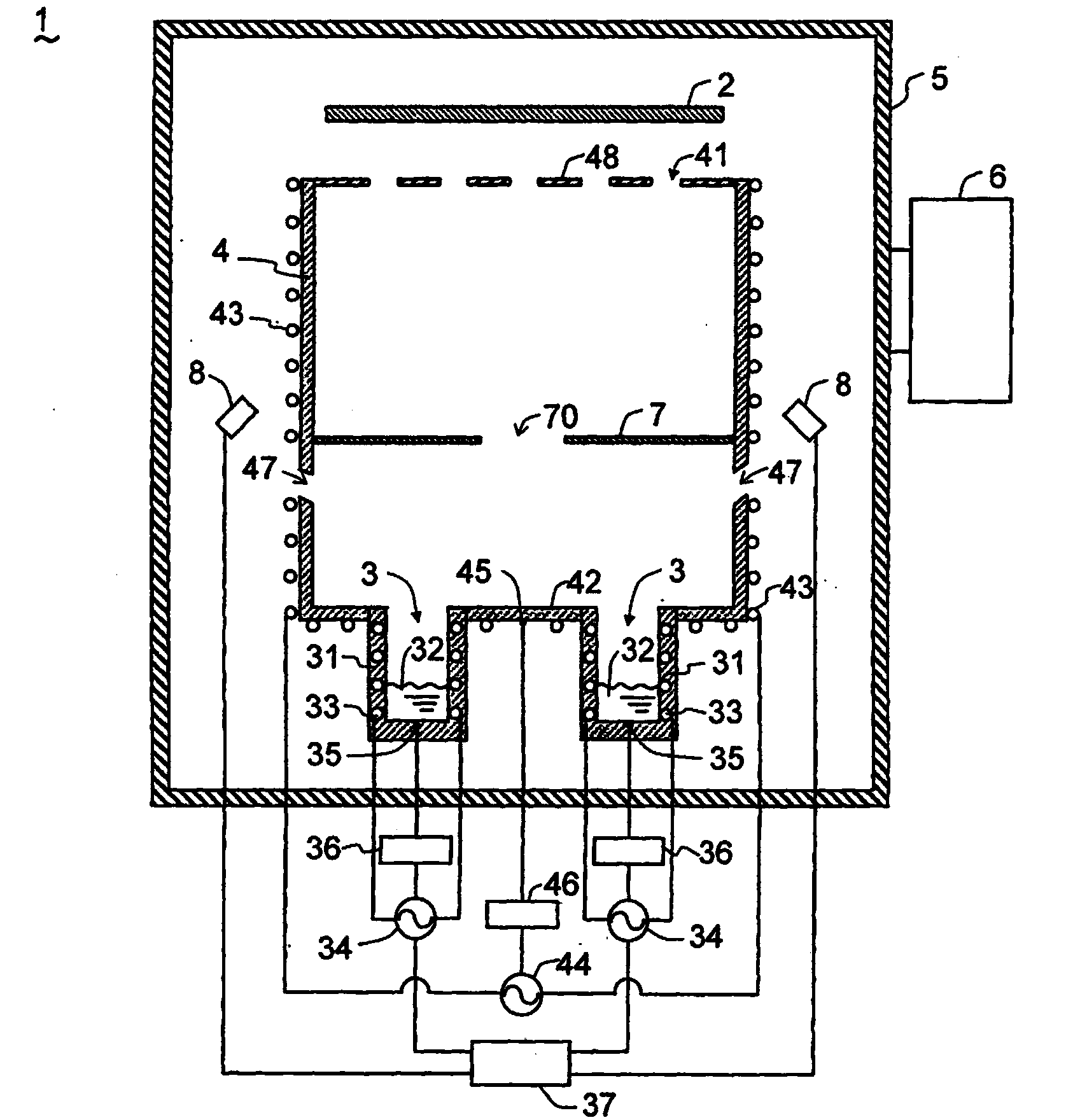 Vacuum deposition device