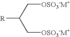 Detergent compositions having a specific hydrophobic peroxyacid bleaching system and anionic surfactant