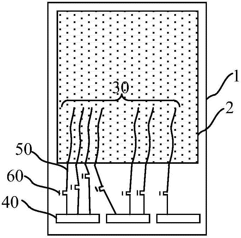 Array substrate, display panel, display device, large substrate and test method