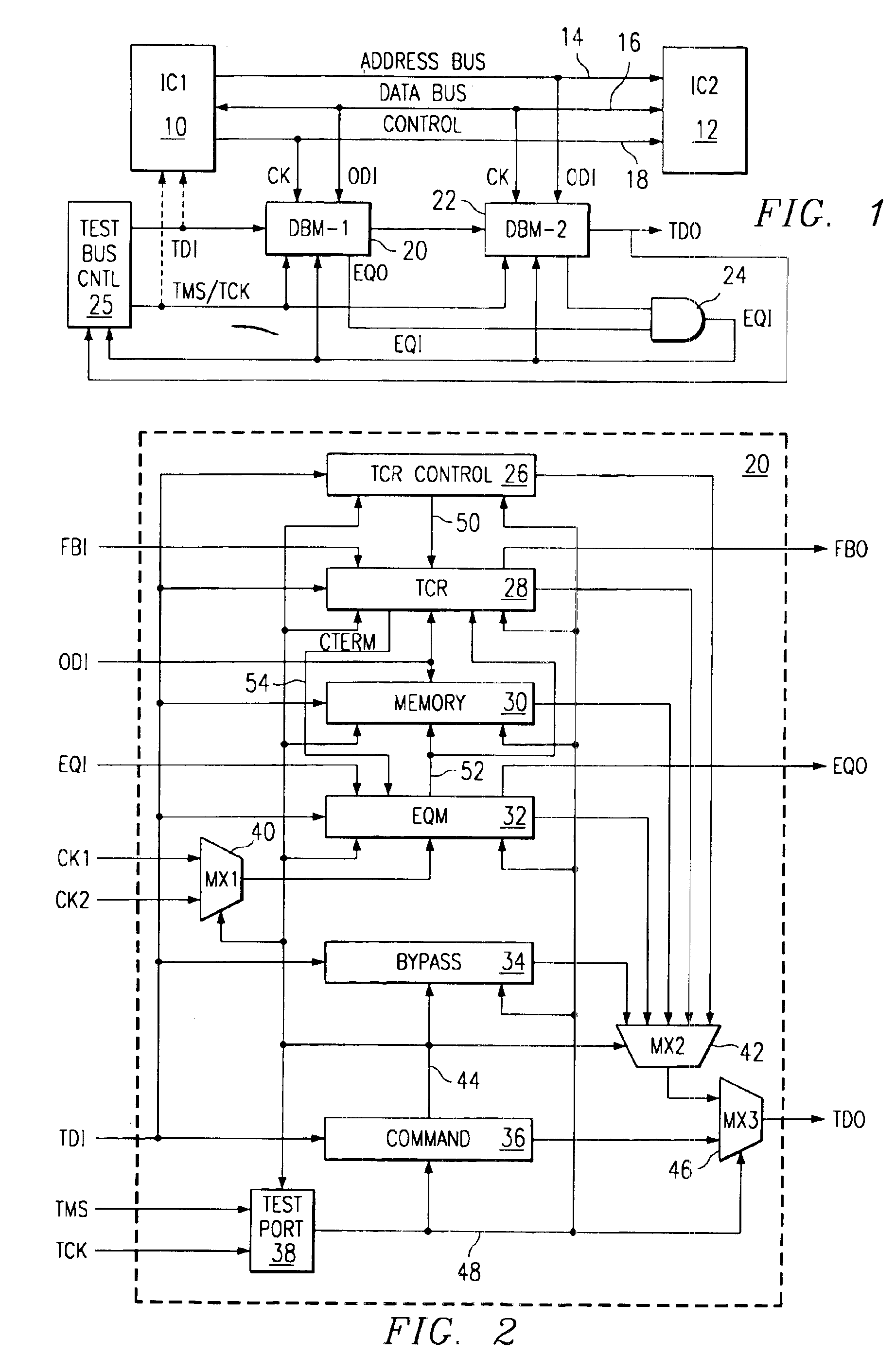 IC with serial scan path, protocol memory, and event circuit