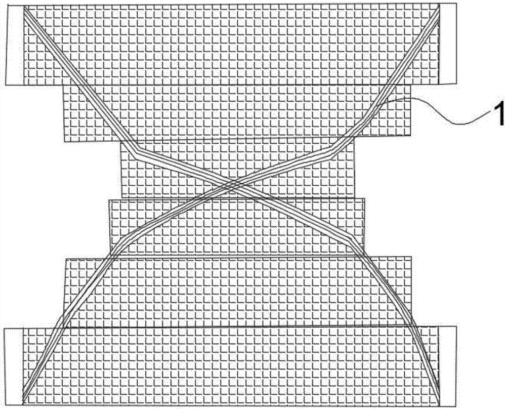 Rubber string adhesive applying and fixing method of pull-ups with warps