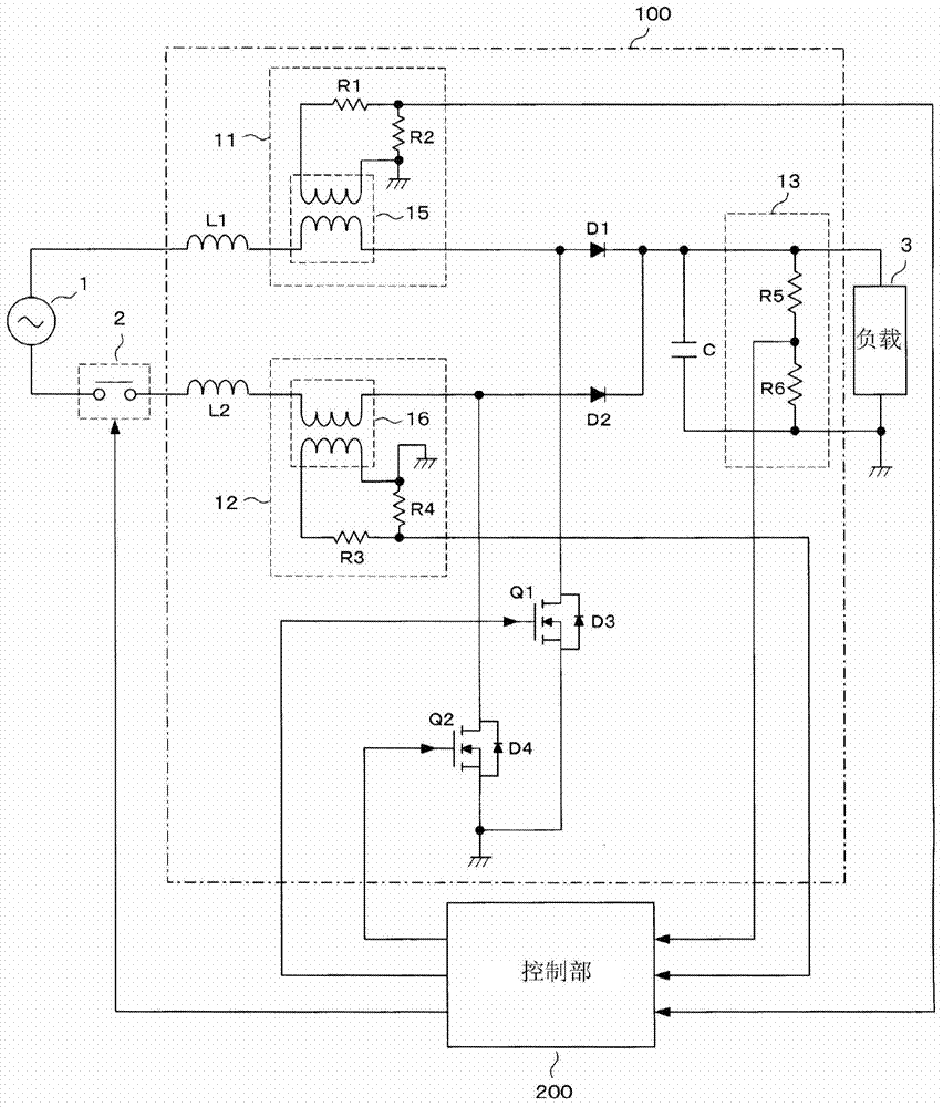 Controlling device and charging device of power factor correction circuit