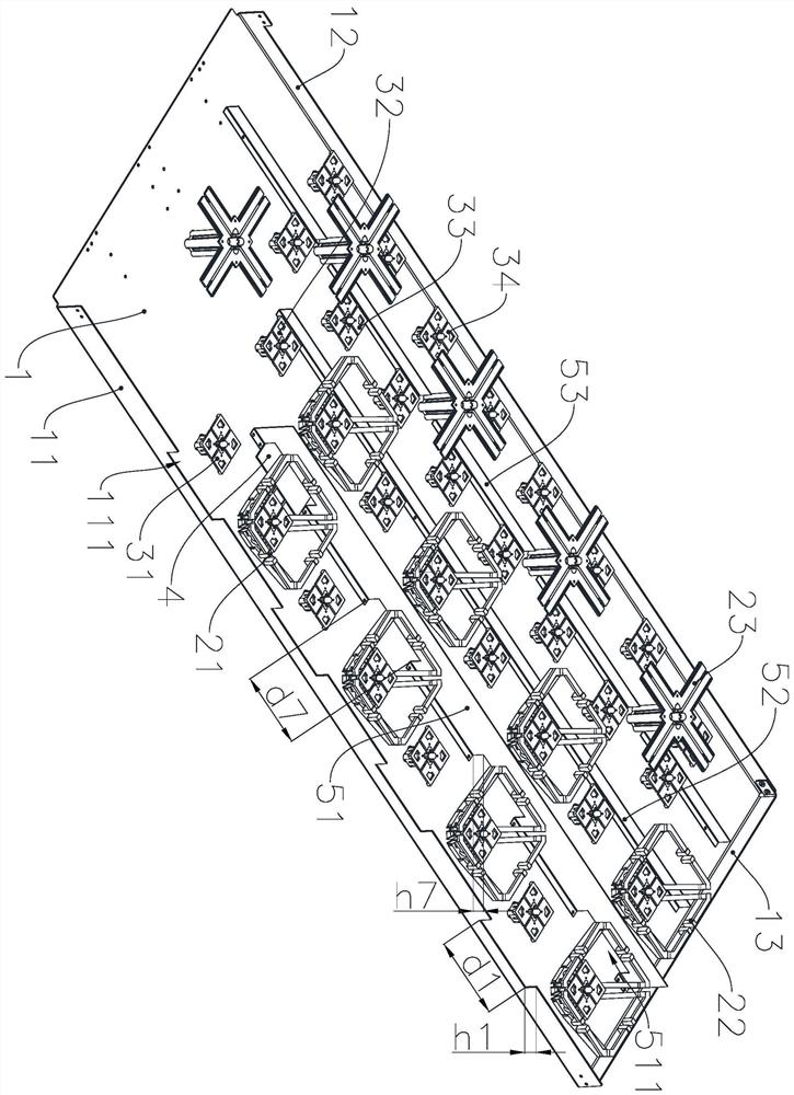 Three-low four-high multi-port base station antenna