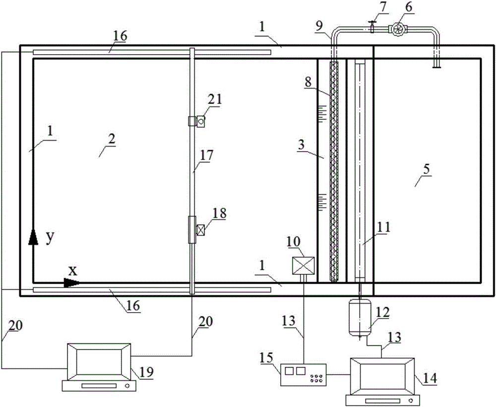 Physical model testing system and method for landform evolution of tidal flat-tidal creek system