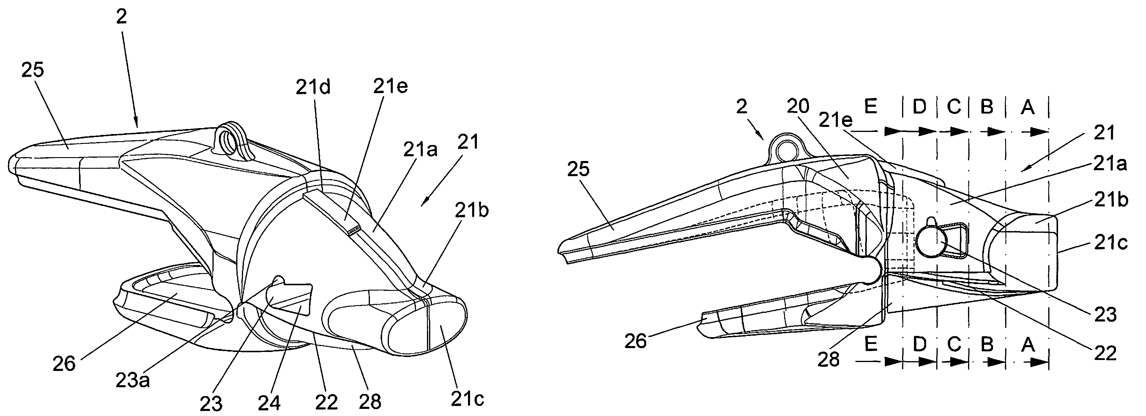 Wear assembly and components thereof, which is intended for machines that are used to move materials such as earth and stones