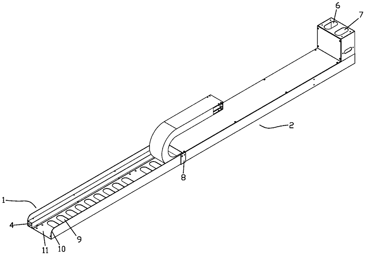 A large-scale machine tool machining center with drag chain tray