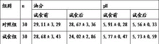 Sesame and ham mooncake with skin oil content improvement function