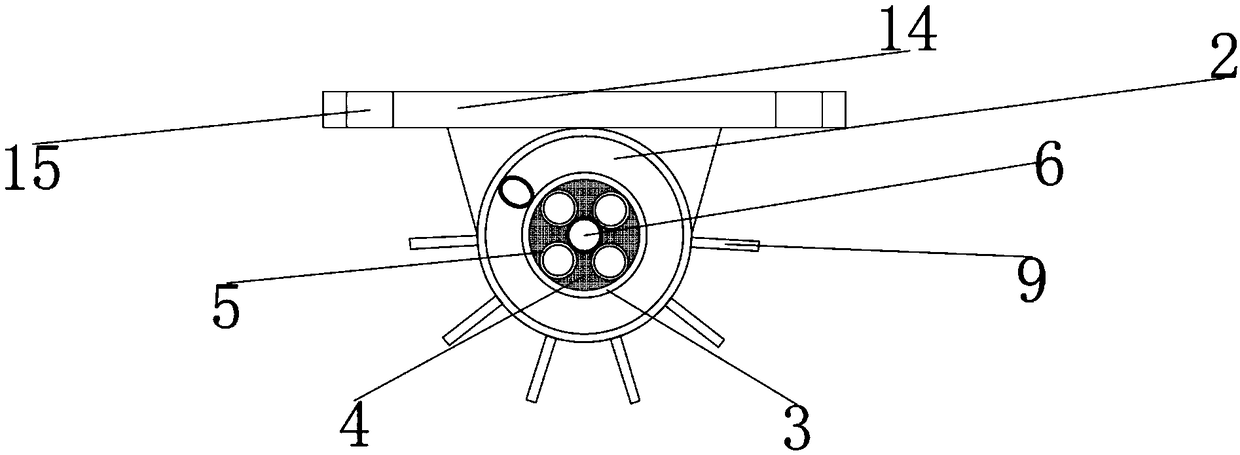 Wiring harness protection device for sweeper