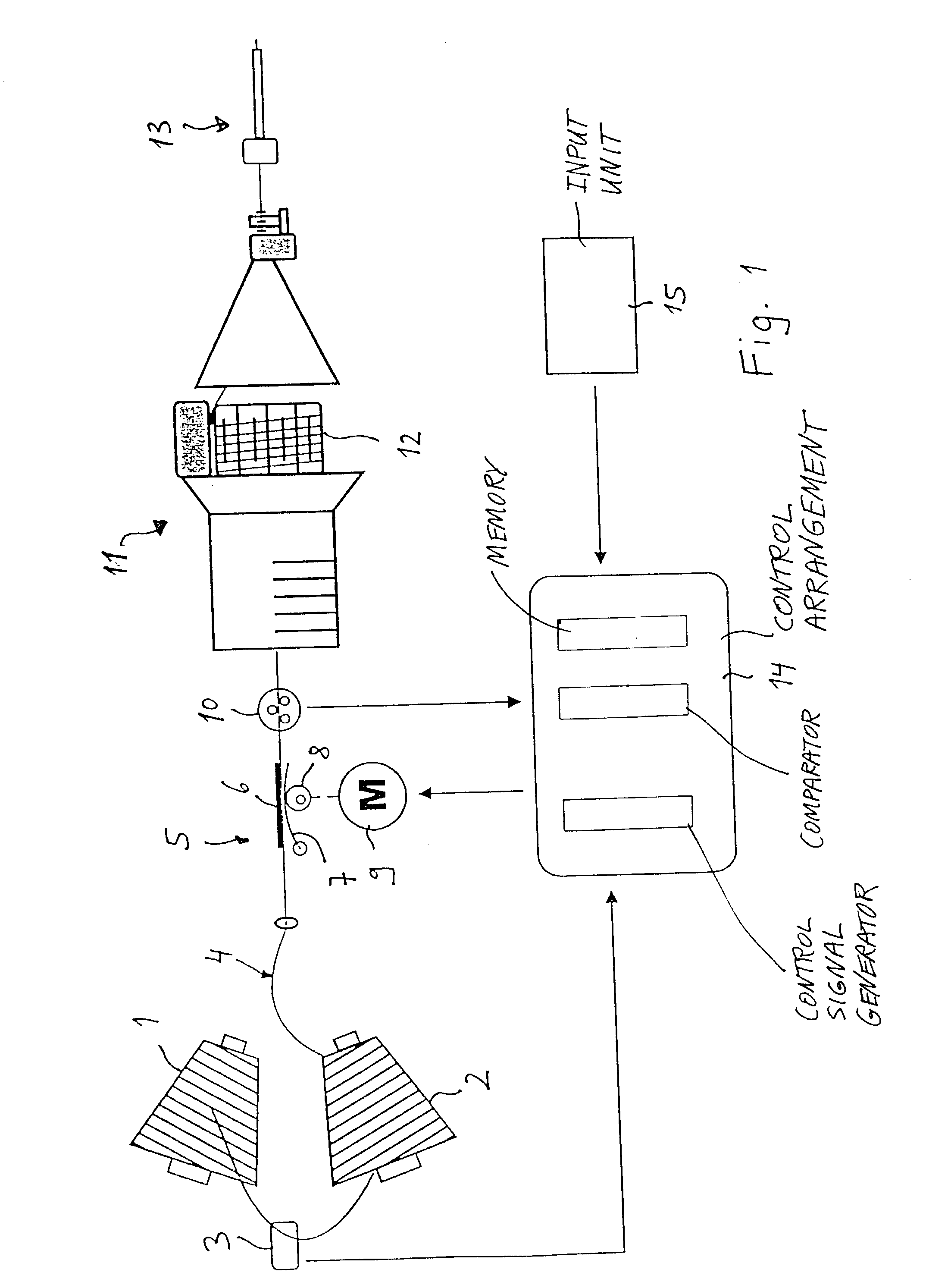 Method and apparatus for variably braking the weft thread between a supply spool and a thread store in a loom