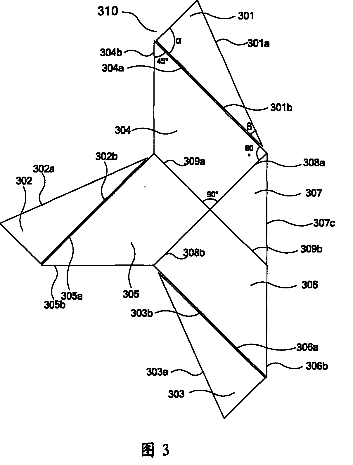 Total internal reflection color-combination prism and manufacture method