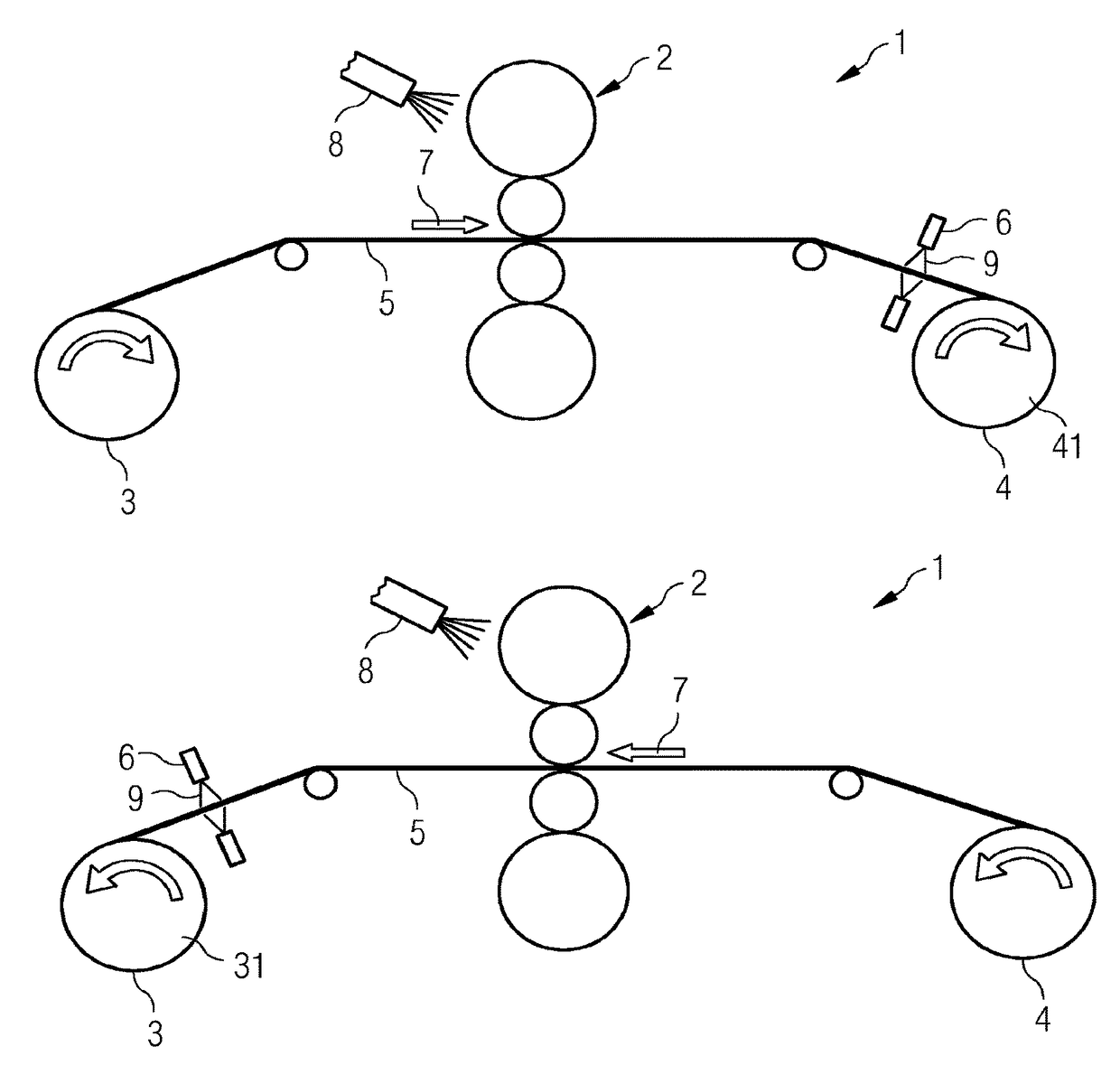 Reversing rolling mill and operating method for a reversing rolling mill