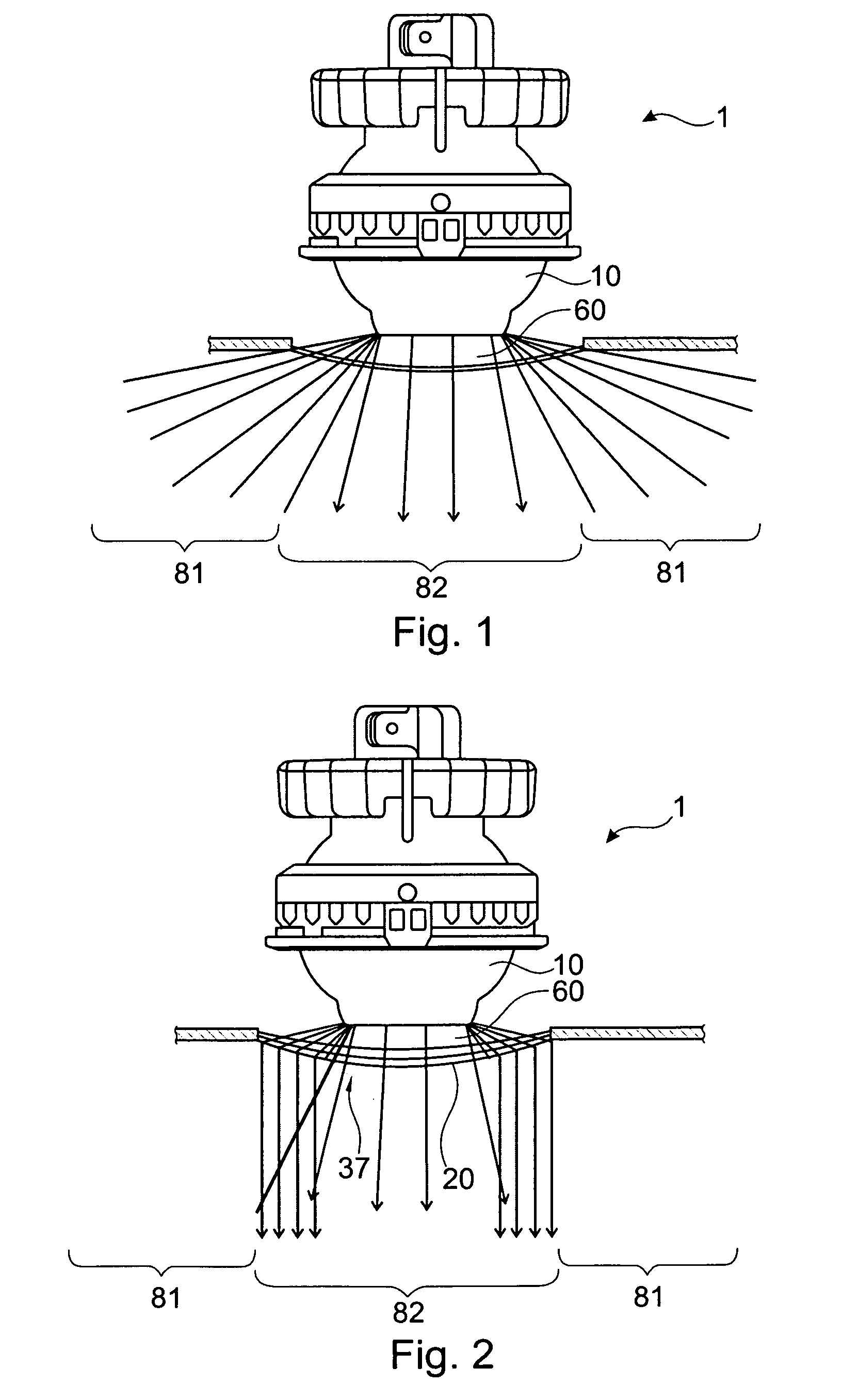 Reading light having diffused light suppression