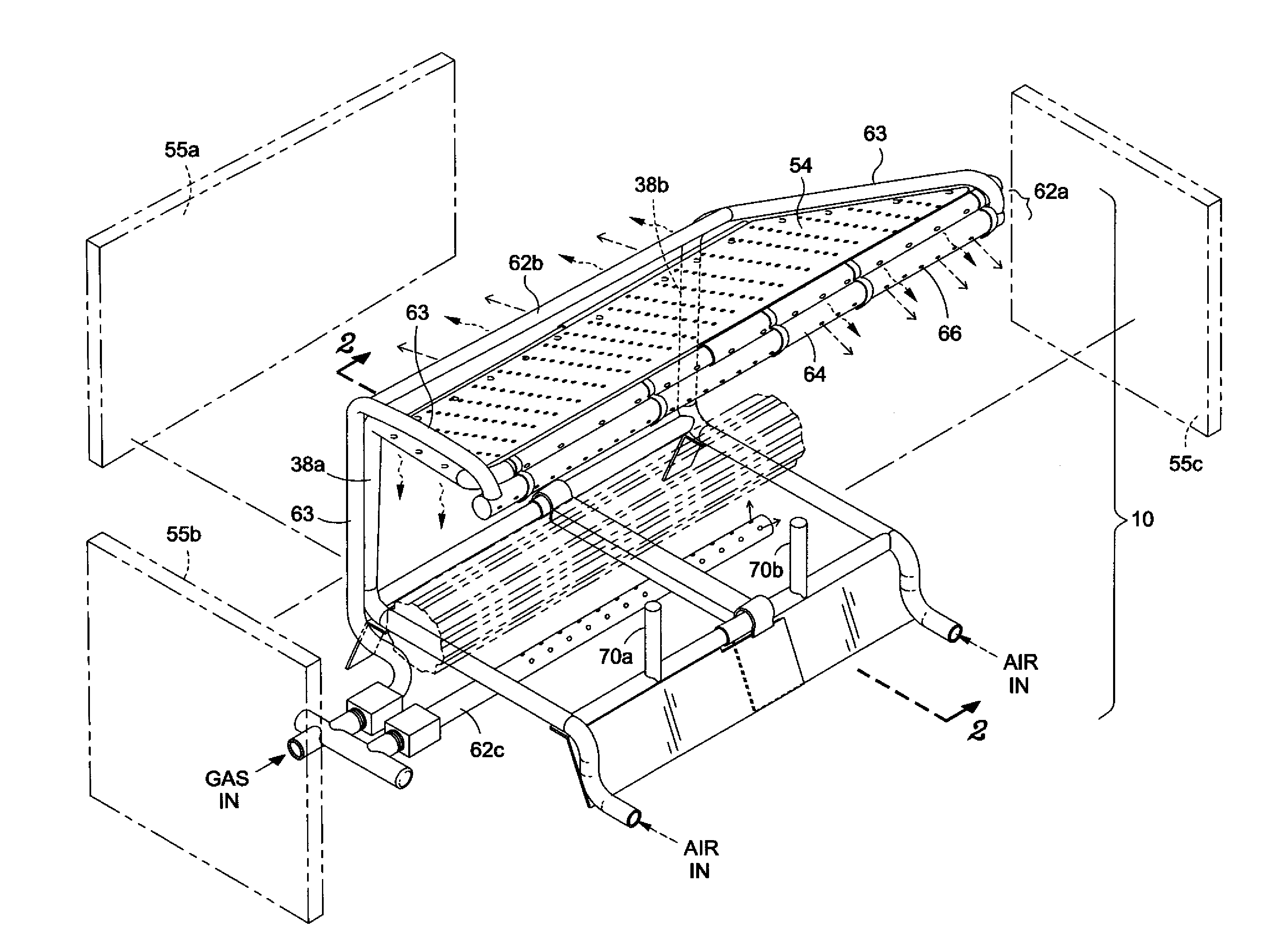 Fire grate for enhanced combustion with vertical and horizontal expansion sleeves