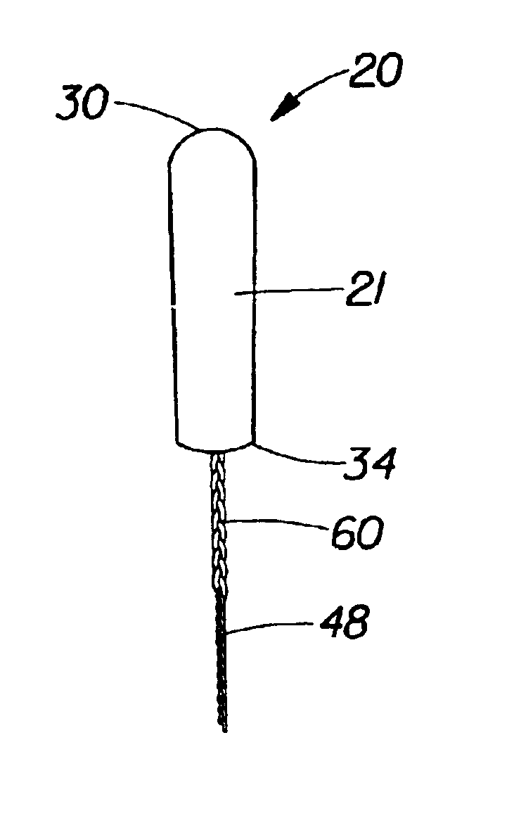 Protection tampon and method of making