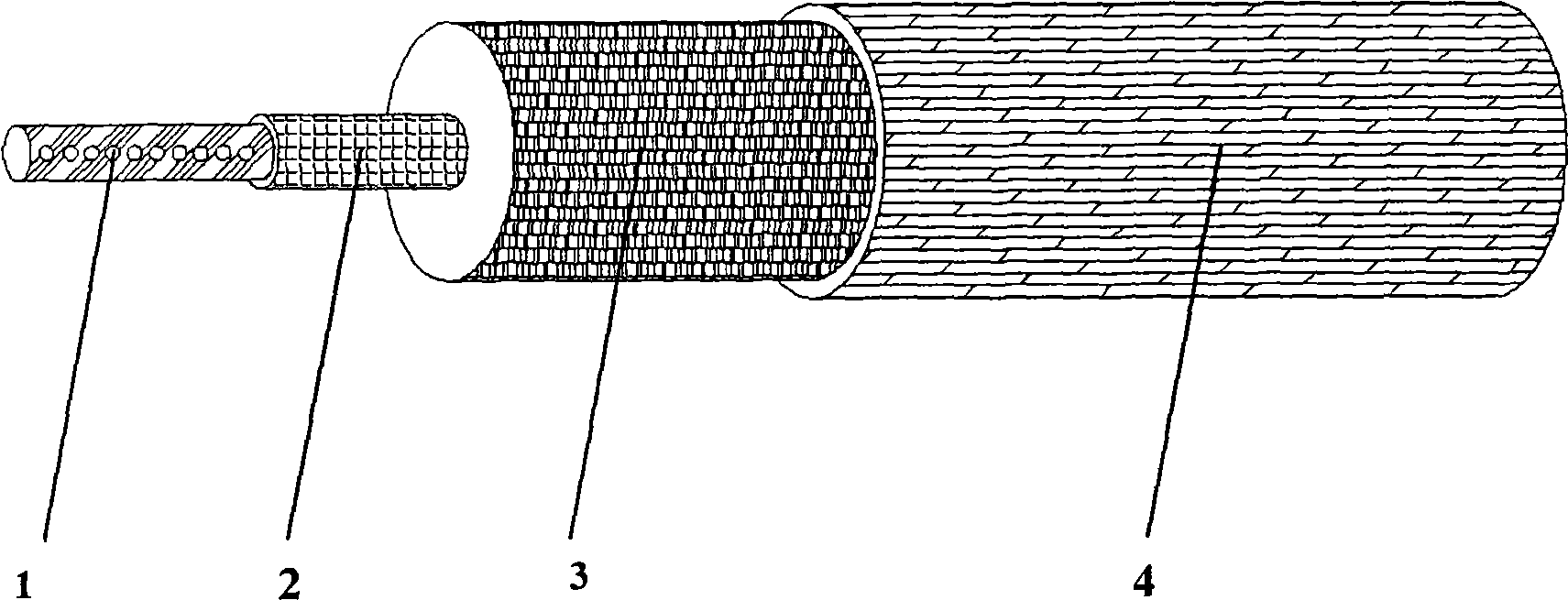 Ventilated anti-blocking composite filter tube structure and method for banding the same