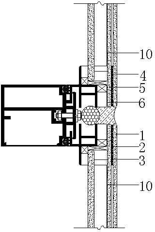 Connecting structure for LED (light-emitting diode) light strip efficacy high-efficiency conversion hollow glass curtain walls