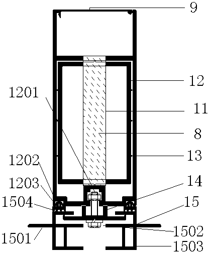 Connecting structure for LED (light-emitting diode) light strip efficacy high-efficiency conversion hollow glass curtain walls