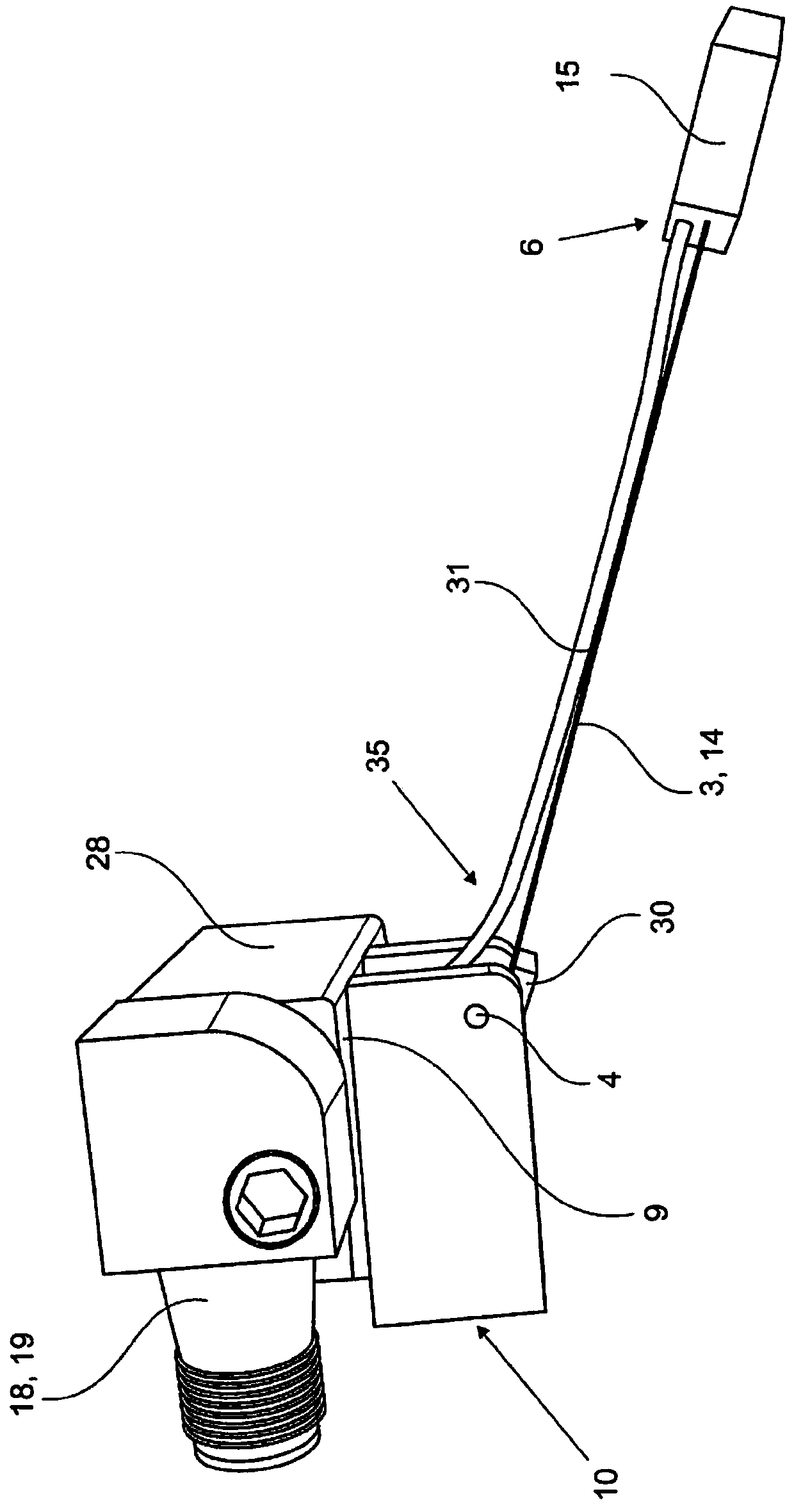 Toggle lever clamping device and its query unit