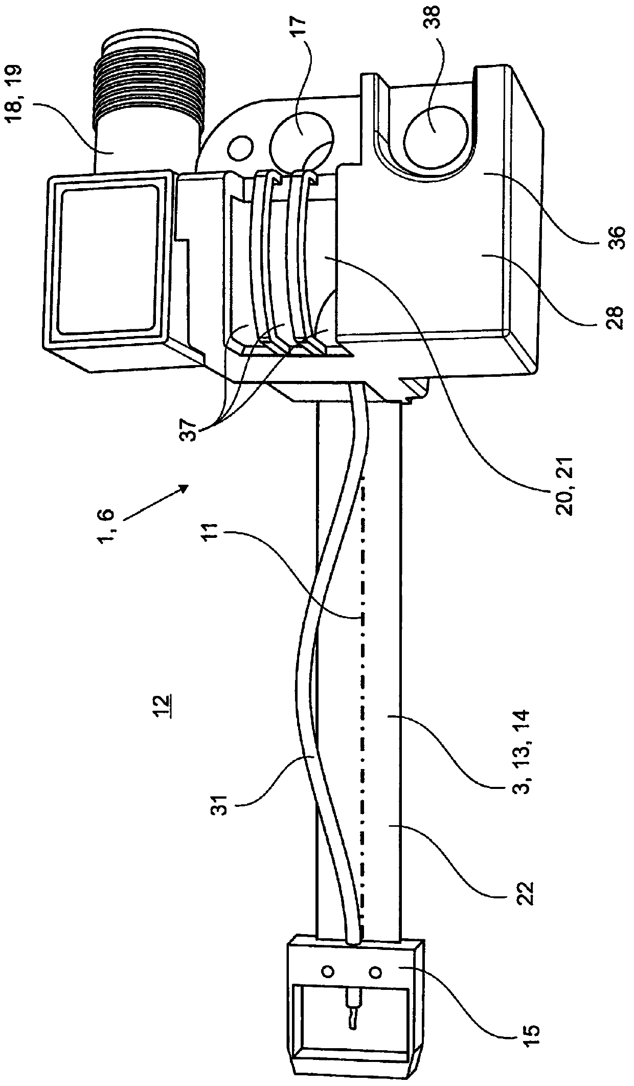 Toggle lever clamping device and its query unit