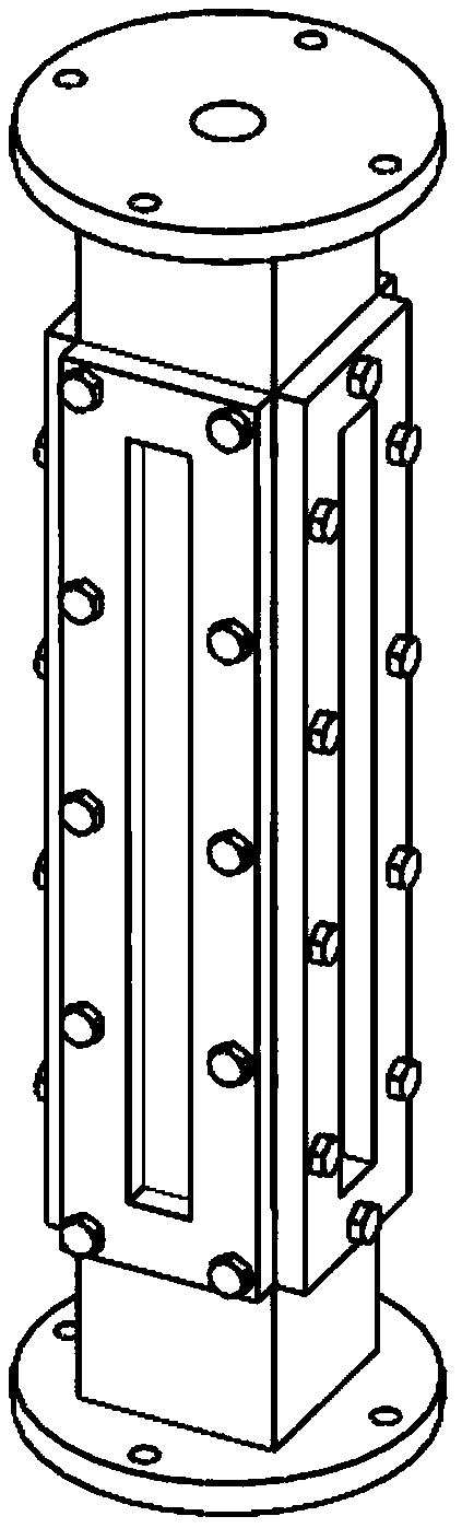 Visualized experimental device for CHF research in bidirectionally visible rectangular narrow channel