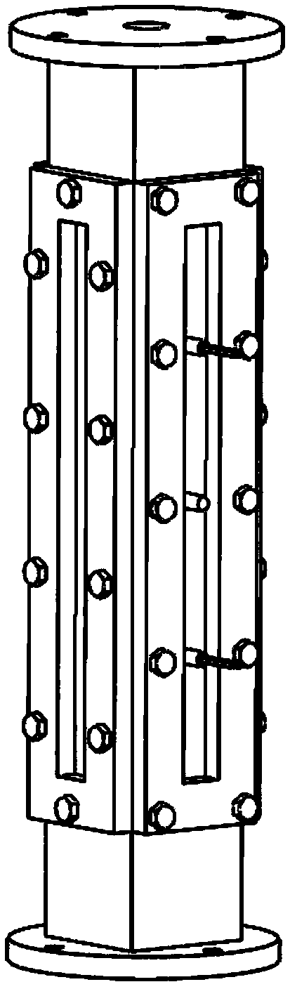 Visualized experimental device for CHF research in bidirectionally visible rectangular narrow channel