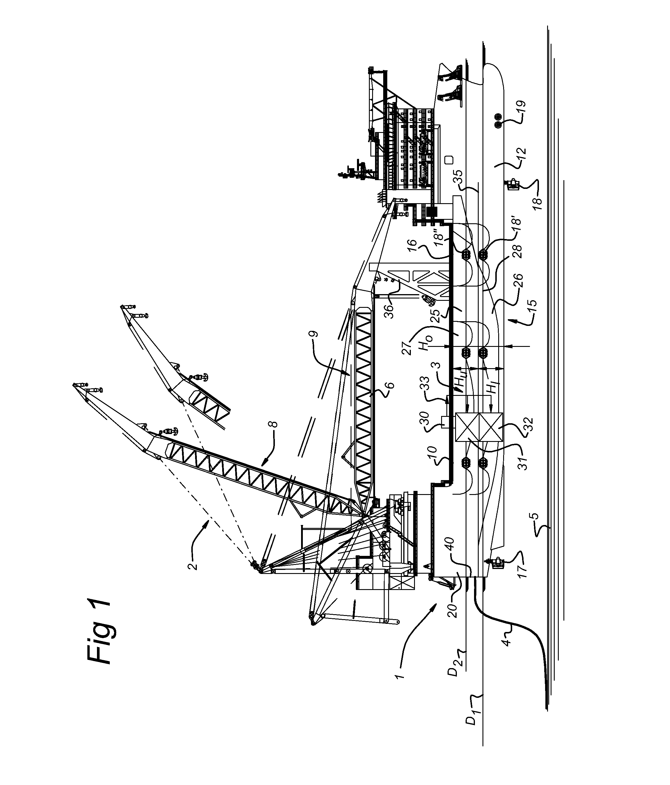 Dual draft crane vessel