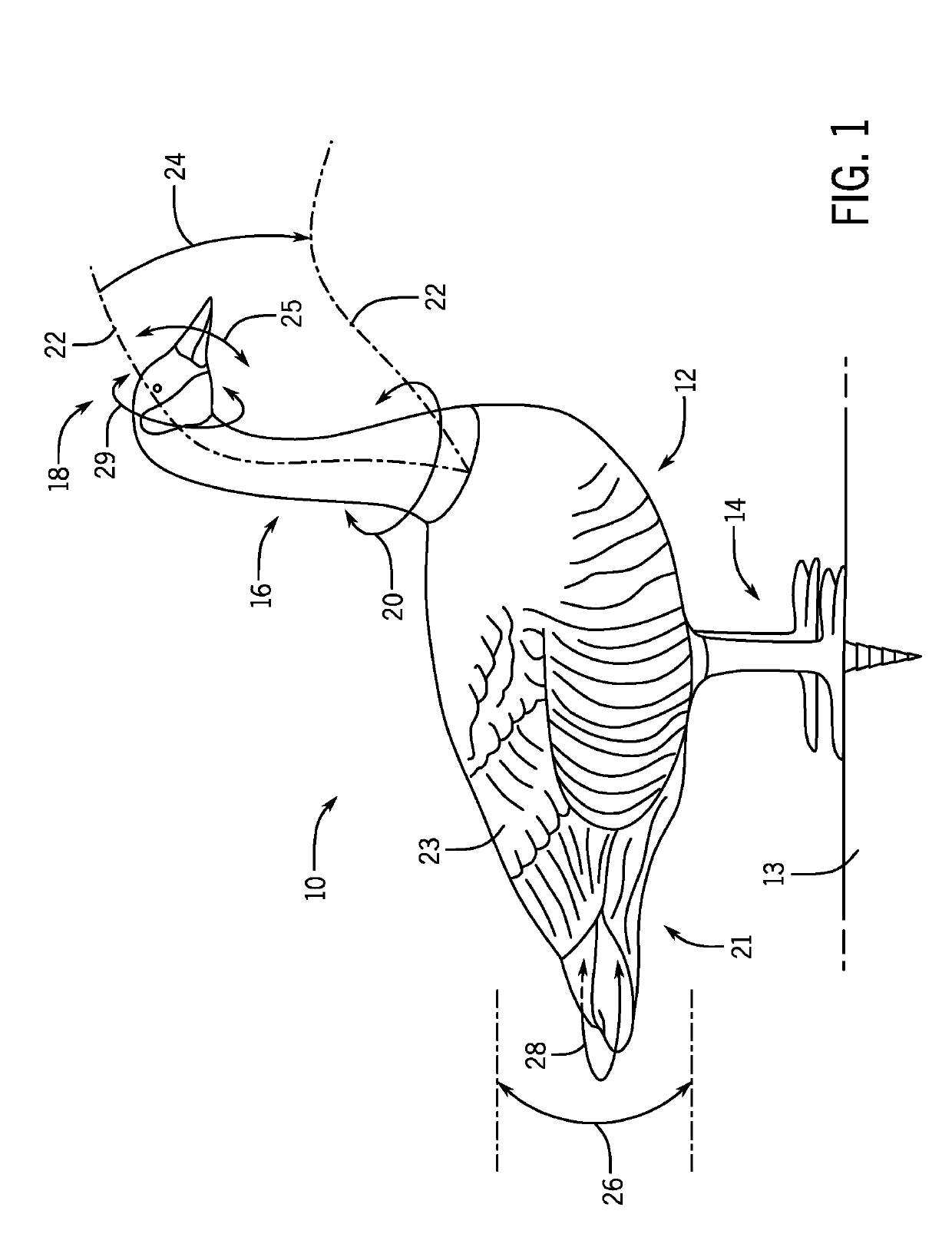 Goose Decoy with Head and Tail Movement