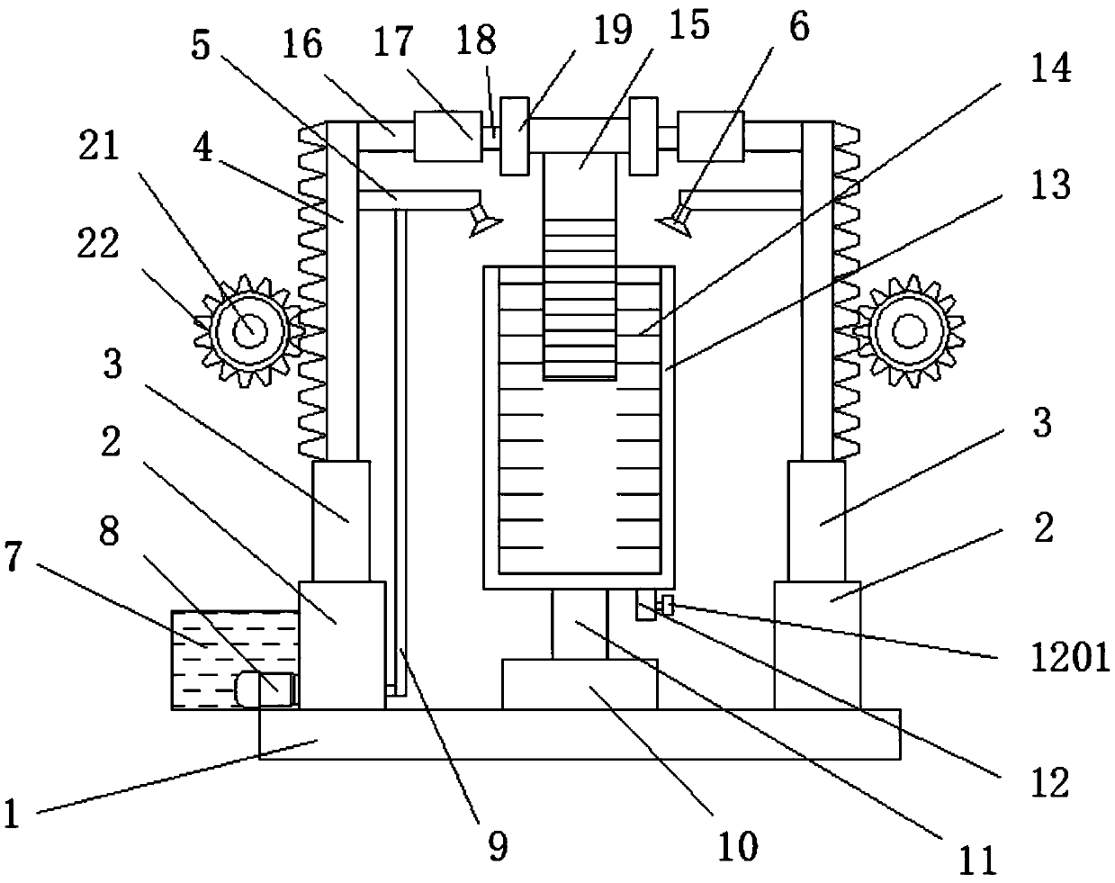 Novel screw rust removal device of metallic bolt