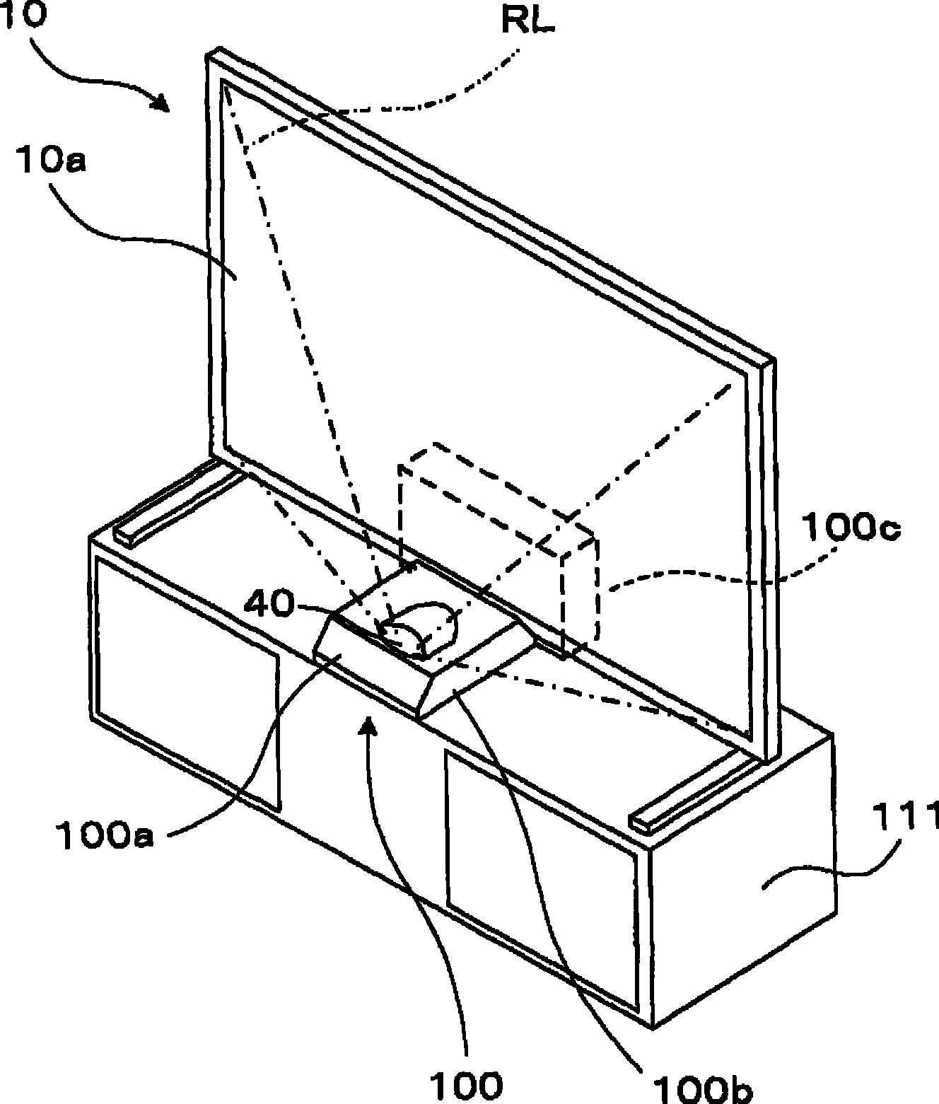 Projection type image display device