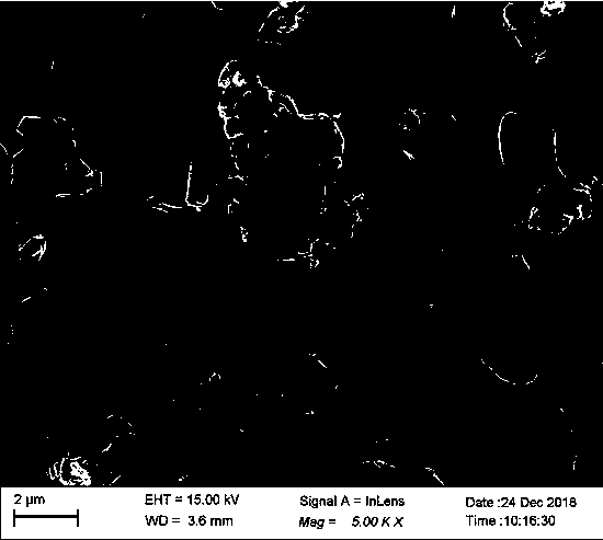 Ternary positive electrode material of high-nickel monocrystal-like lithium ion battery and preparation method thereof