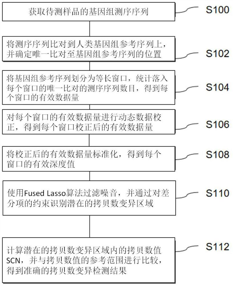 Genome copy number variation detection method and device