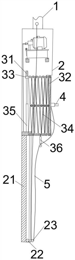 Shear fork telescopic type surface drilling water jet coal mining nozzle device and use method