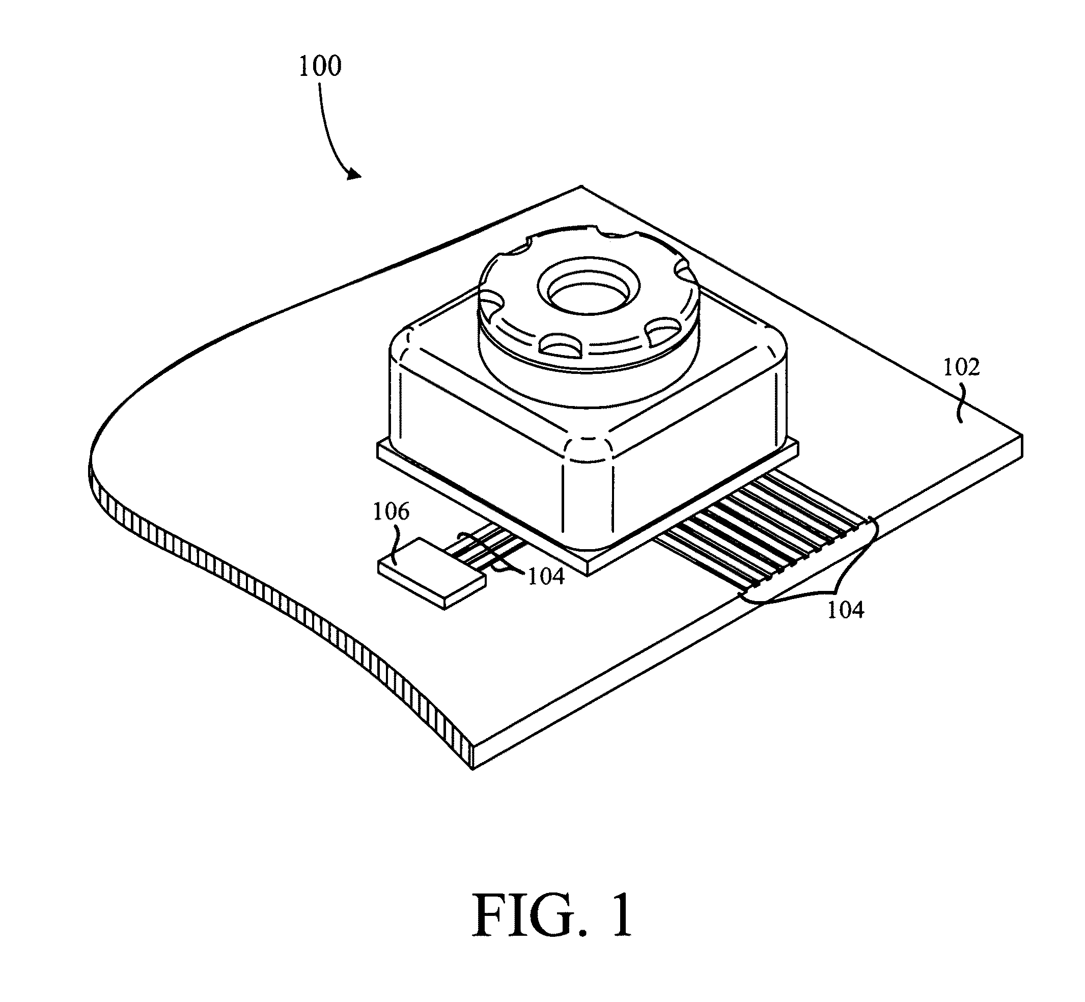 Camera module with molded tape flip chip imager mount and method of manufacture