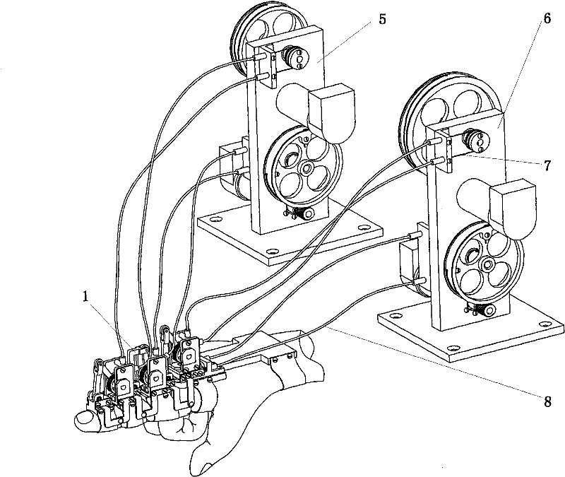 Exoskeleton type finger motion function rehabilitation robot