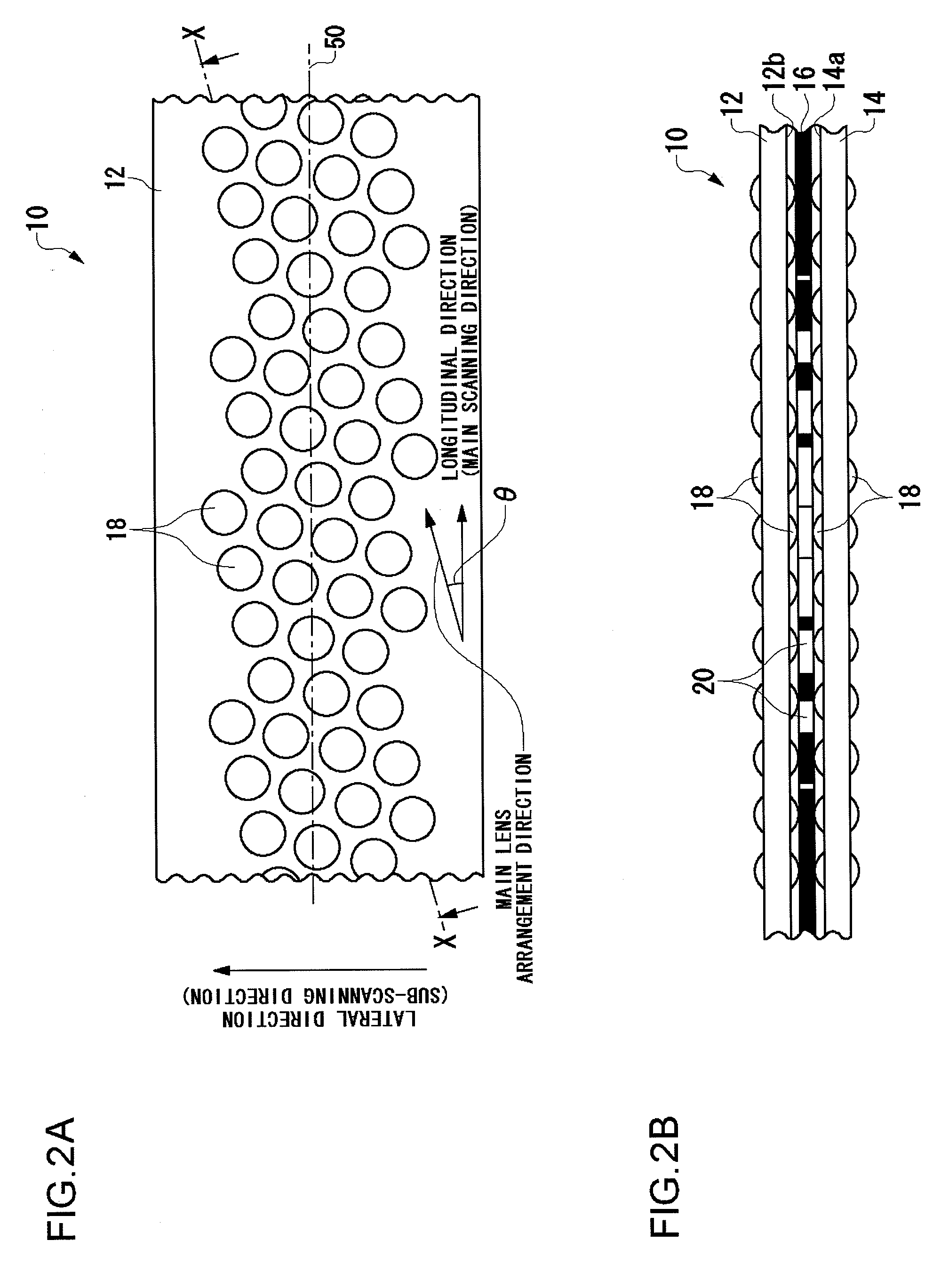 Erecting equal-magnification lens array plate, image sensor unit, and image reading device