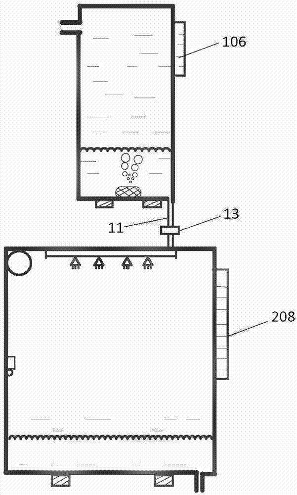 Kitchen cleaning and disinfecting machine with sound-light and ozone combined and working method thereof