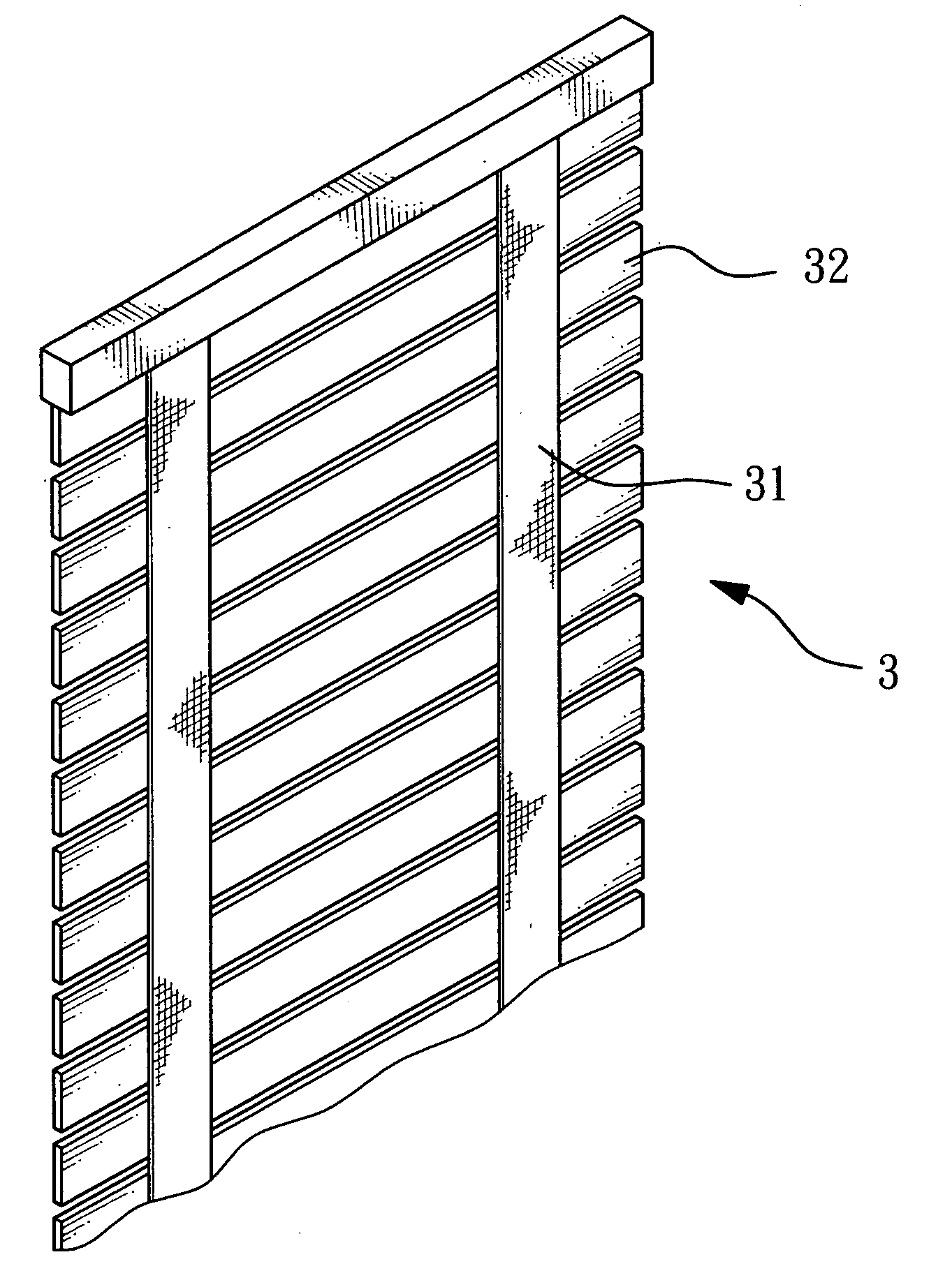 Shade without threading cords