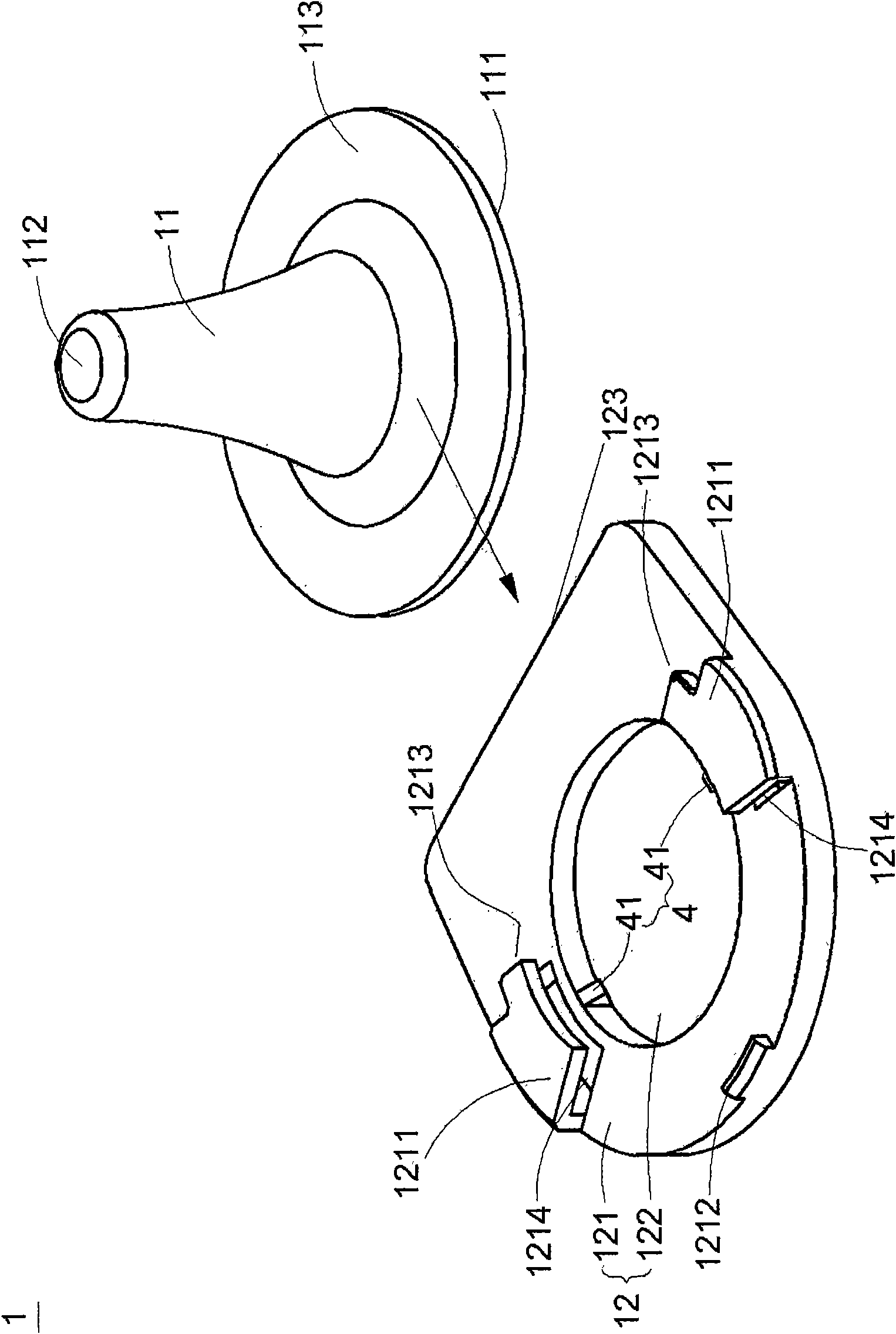 Combined type ear thermometer protective bush and manufacturing method thereof