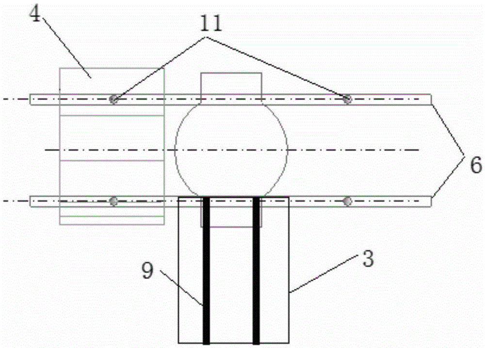 Jacking device for replacing saddle arm of rotating bearing of continuous casting rotating table and construction method of jacking device