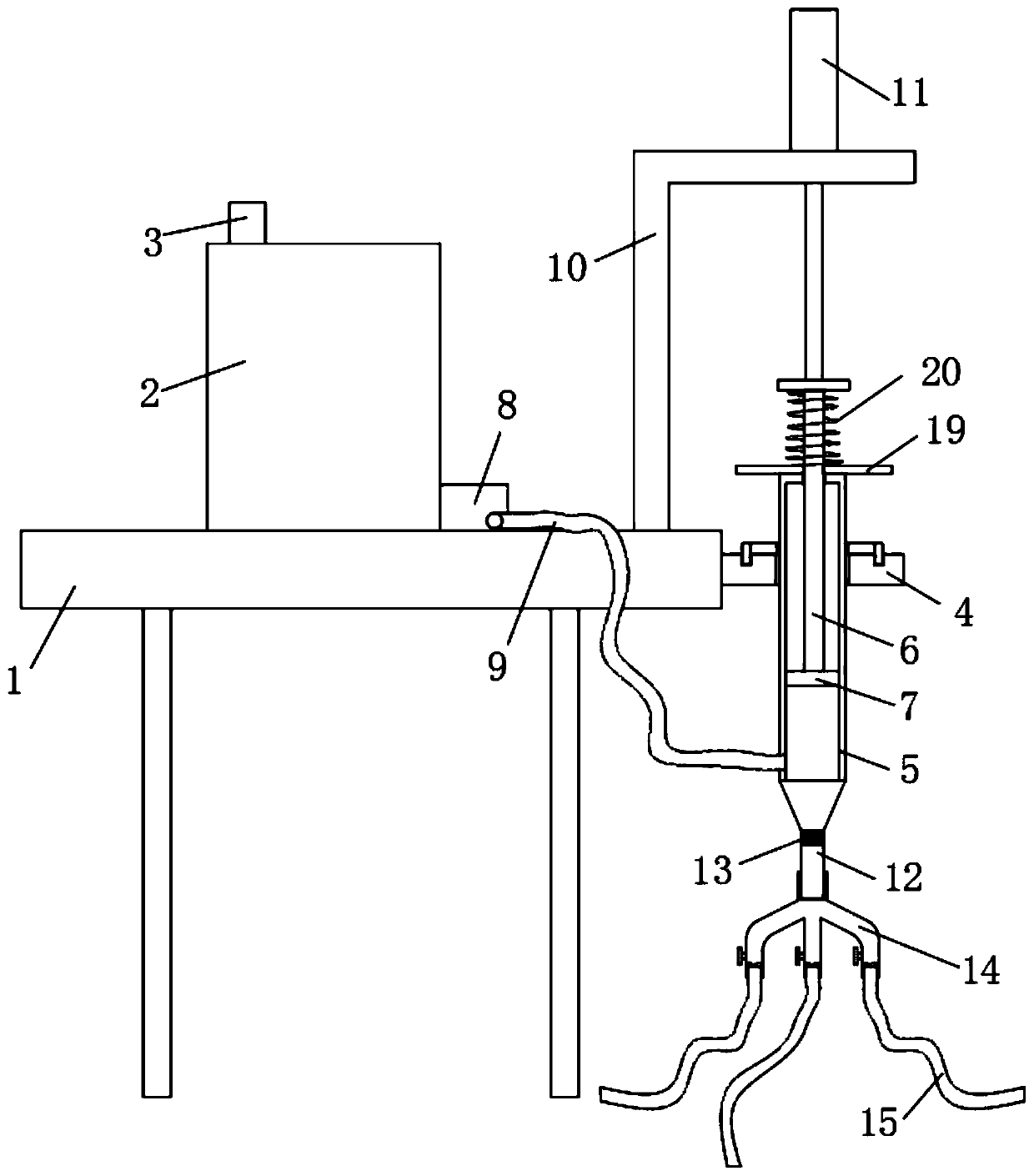 Cleaning lubricating oil adding device for household electric control system