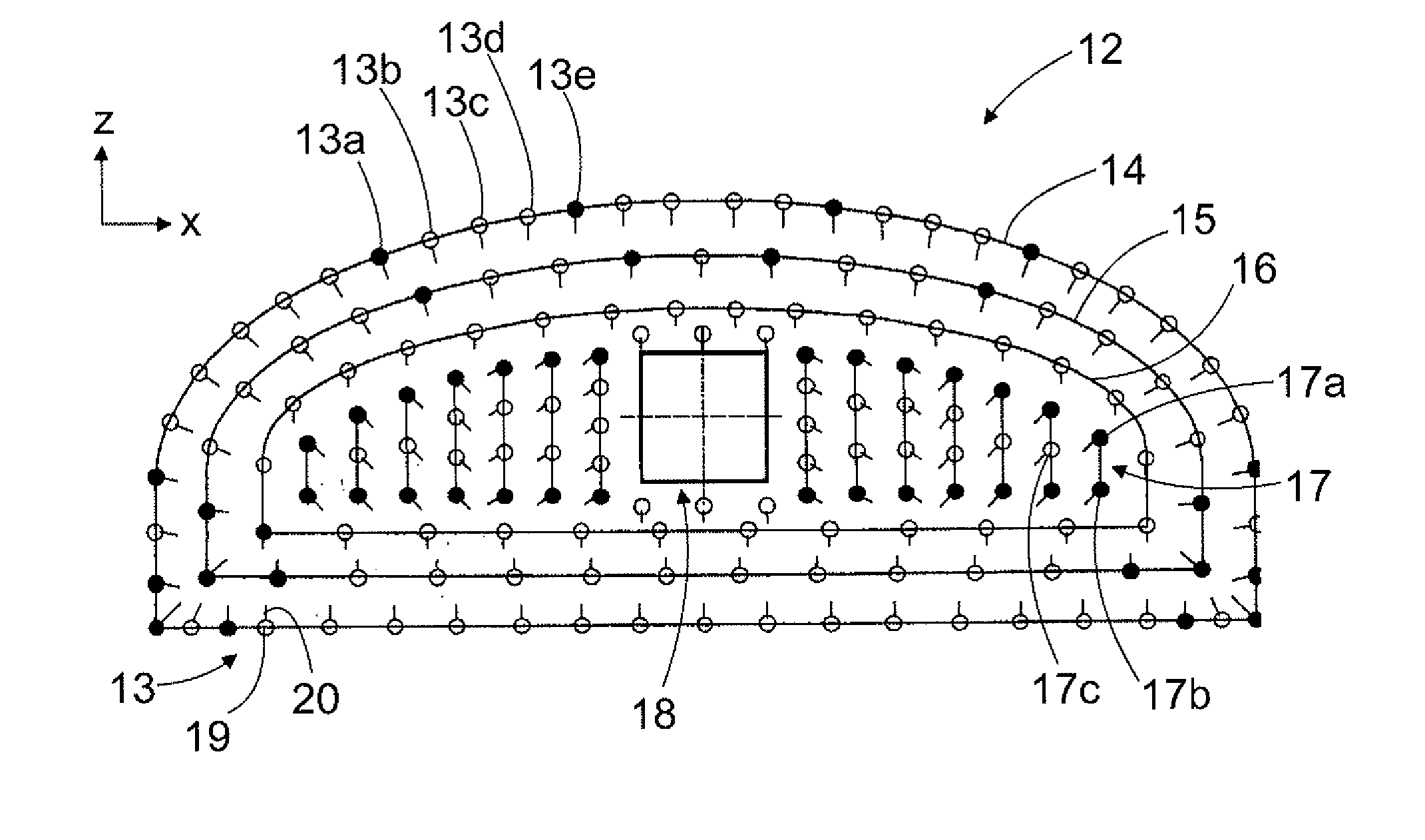 Designing drilling pattern for excavating rock cavern