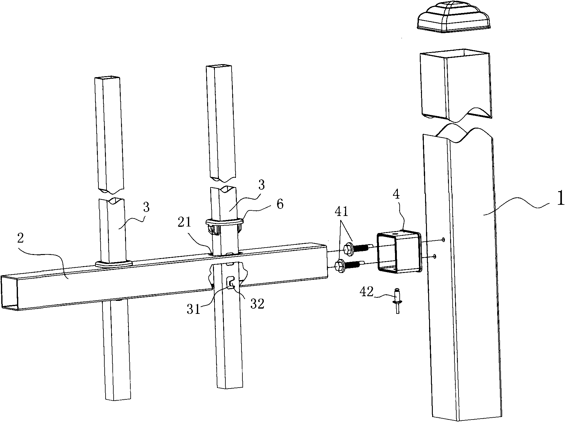 Fabricated fence without plug-ins and special installation tools thereof