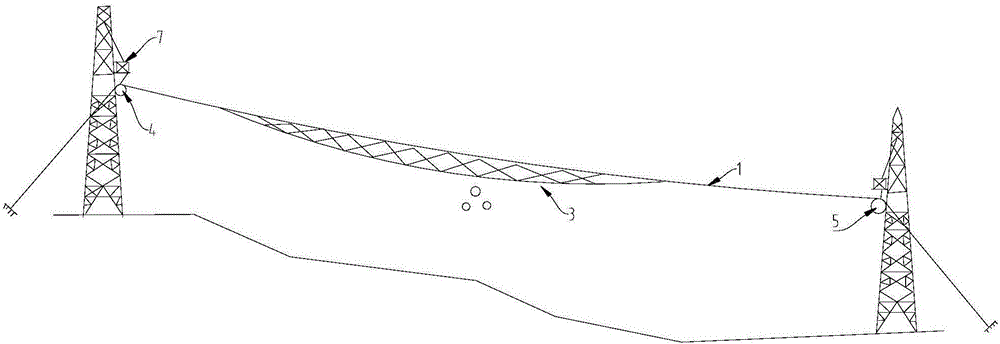 Crossing bridge stand of power transmission lines and construction technology thereof